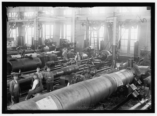 NAVY YARD, U.S., WASHINGTON. BIG GUN SECTION OF SHOPS