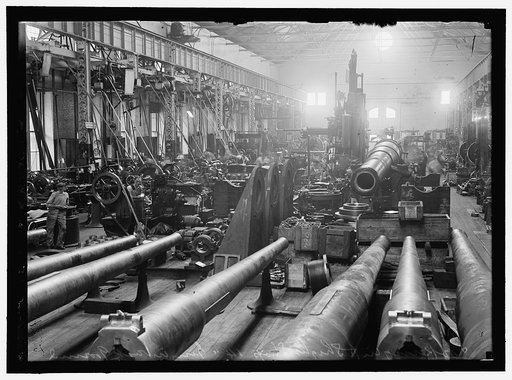 NAVY YARD, U.S., WASHINGTON. SIGHT SHOP, BIG GUN SECTION