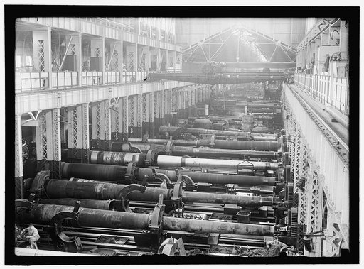 NAVY YARD, U.S., WASHINGTON. BIG GUN SECTION OF SHOPS