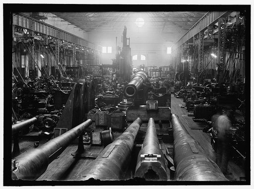 NAVY YARD, U.S., WASHINGTON. SIGHT SHOP, BIG GUN SECTION