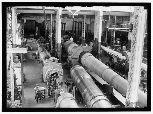 NAVY YARD, U.S., WASHINGTON. 14 INCH GUNS, READY TO GO TO PROVING GROUND