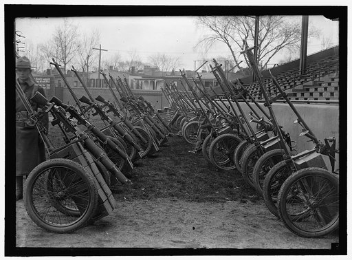 MARINE CORPS, U.S.N. MACHINE GUN UNIT DEMONSTRATION AT BALL PARK
