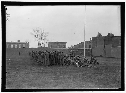 MARINE CORPS, U.S.N. MACHINE GUN UNIT DEMONSTRATION AT BALL PARK