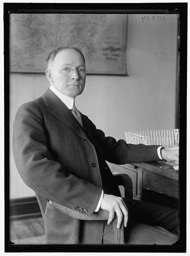 HINES, WALKER D. DIRECTOR GENERAL, U.S.R.R. ADM., JANUARY 10, 1919. AT DESK