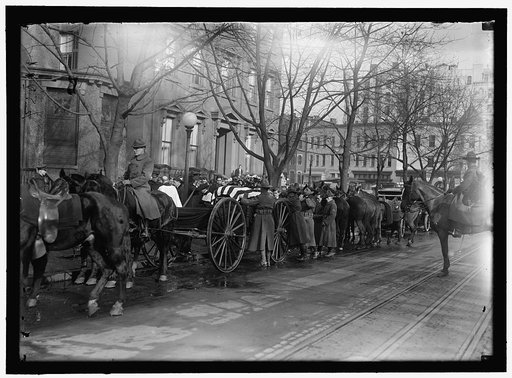 GARDNER, AUGUSTUS PEABODY. REP. FROM MASSACHUSETTS, 1902-1917. COL. AG. O, DURING WAR. AS MAJOR IN THE ARMY, HIS FUNERAL