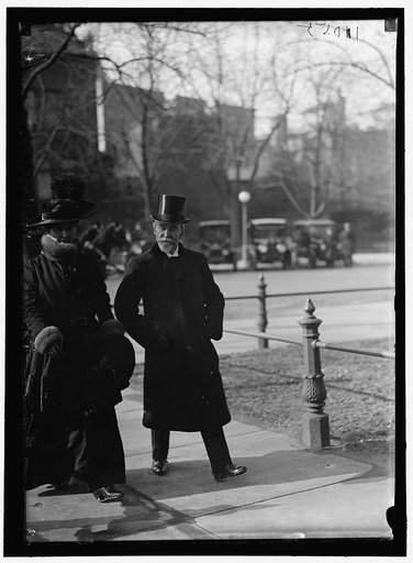 JUSSERAND, JULES J. AMBASSADOR FROM FRANCE. WITH MME. JUSSERAND AT FUNERAL OF MAJ. A.P. GARDNER, EX-CONGN