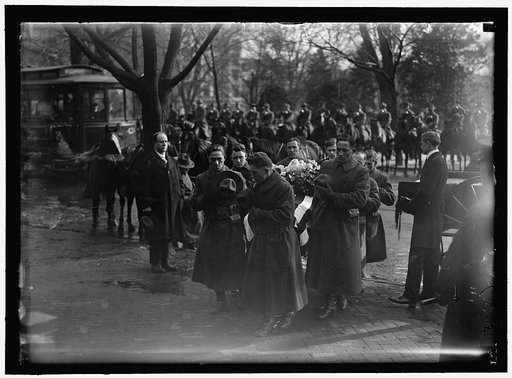 GARDNER, AUGUSTUS PEABODY. REP. FROM MASSACHUSETTS, 1902-1917. COL. AG. O, DURING WAR. AS MAJOR IN THE ARMY, HIS FUNERAL
