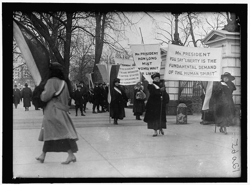 WOMAN SUFFRAGE PICKET PARADE