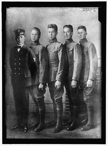 MARSHALL BROTHERS. 5 BROTHERS, FOUR IN ARMY, ONE IN NAVY