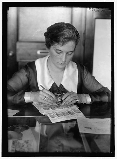 NAVY DEPARTMENT, U.S. INTELLIGENCE BUREAU, FINGER PRINT DEPARTMENT CLERK, MARIE S. DAHM