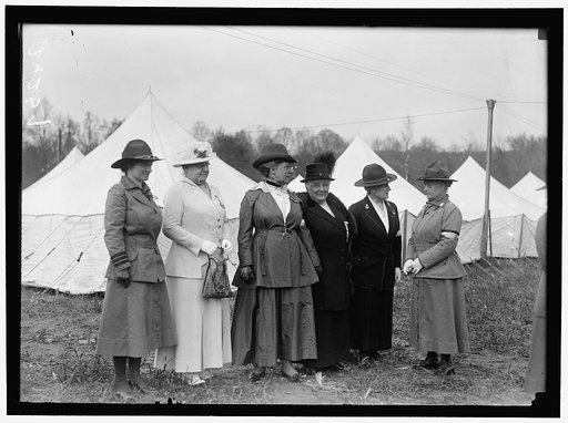 WOMAN'S NATIONAL SERVICE SCHOOL UNDER WOMAN'S SECTION, NAVY LEAGUE. MRS. VILLA POE WILSON; MRS. GUERNSEY; MRS. HUGH L. SCOTT; MRS. ARCHIBALD HOPKINS; MRS. GEORGE BARNETT