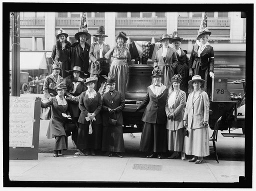 LIBERTY LOANS. LIBERTY BELL, REPLICA, WITH WOMEN'S COMMITTEE FOR 3RD LOAN