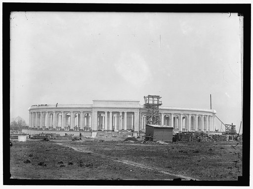 MEMORIAL AMPHITHEATRE, ARLINGTON, UNDER CONSTRUCTION. TAKEN IN APRIL, 1916