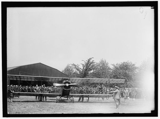 AIR MAIL. INAUGURATION OF SERVICE, POLO FIELD. START OF 1ST CONTINUOUSLY SCHEDULED SERVICE. CURTISS JN-46-H PLANE