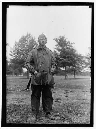 AIR MAIL. INAUGURATION OF SERVICE, POLO FIELD. SGT. WATERS OF SIGNAL CORPS