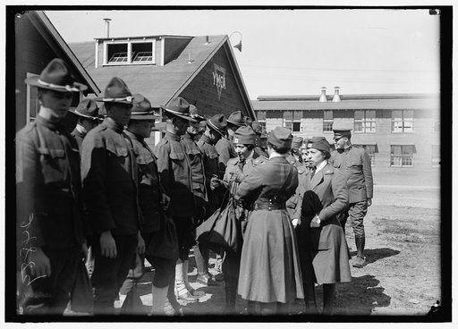 RED CROSS MOTOR CORPS AT CAMP MEIGS