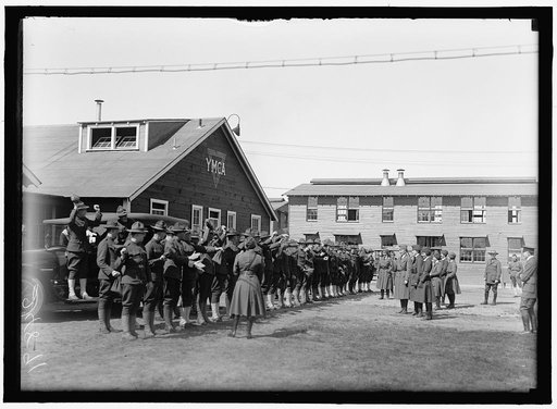 RED CROSS MOTOR CORPS AT CAMP MEIGS
