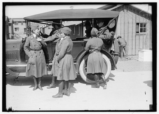 RED CROSS MOTOR CORPS AT CAMP MEIGS