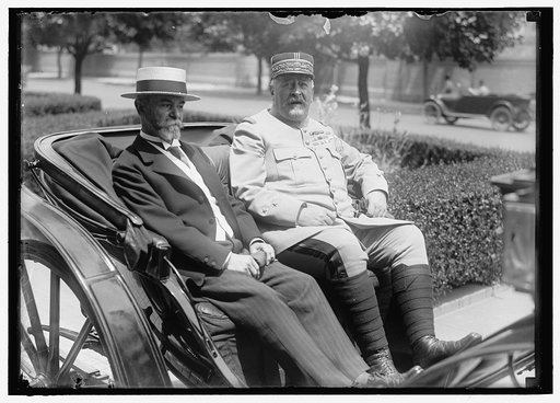 JUSSERAND, JULES J. AMBASSADOR FROM FRANCE. LEFT, WITH GEN. BARTHOLST