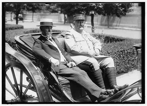 BARTHOLST, GENERAL, FRENCH ARMY. RIGHT, IN CARRIAGE WITH AMB. JUSSERAND