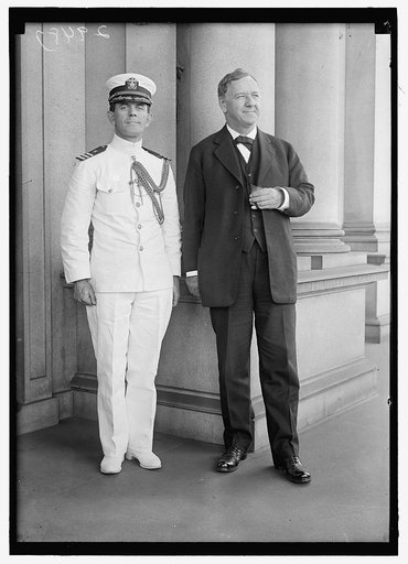 DANIELS, JOSEPHUS. SECRETARY OF THE NAVY, 1913-1921. WITH HIS AIDE