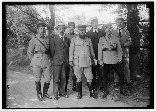 FRENCH ORDNANCE EXPERTS. LT. J. LAUSENT; LT. H. DUTIH; LT. J. BLANCHET; COL. L. MARTINON; LT. P. BERTHIER; CAPT. H. GUILLIMEN; A. COMLIER