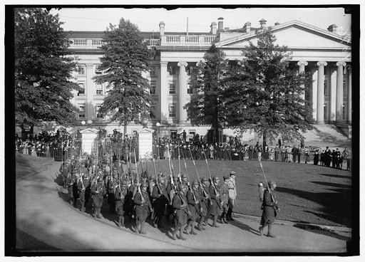 FRENCH LEGIONNAIRES. ENTERING WHITE HOUSE GROUNDS
