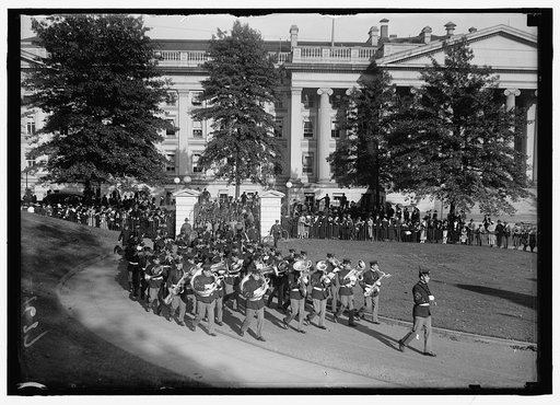 FRENCH LEGIONNAIRES. ENTERING WHITE HOUSE GROUNDS