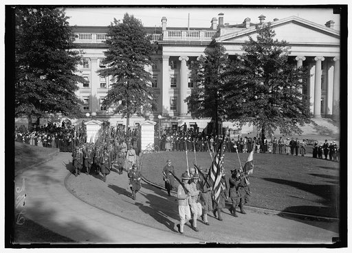FRENCH LEGIONNAIRES. ENTERING WHITE HOUSE GROUNDS