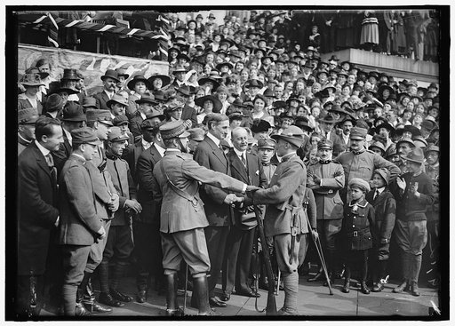 ITALY: OFFICIALS, NOTABLES. ITALIAN BAND WITH McADOO AND MACCHI DI CELLERE