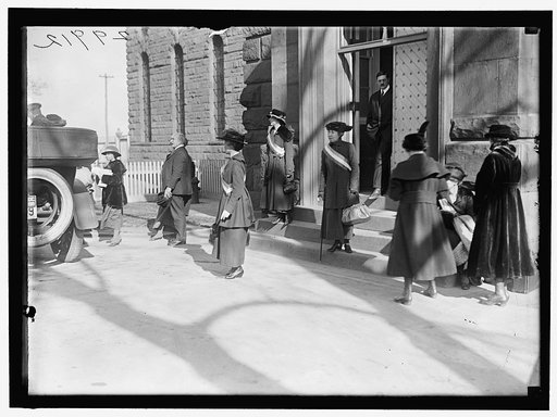 WOMAN SUFFRAGE. LEAVING JAIL