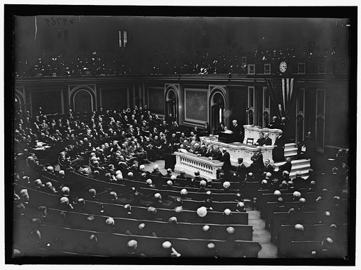 CONGRESS, U.S. MEMORIAL SERVICES FOR THEODORE ROOSEVELT. SEN. LODGE SPEAKING