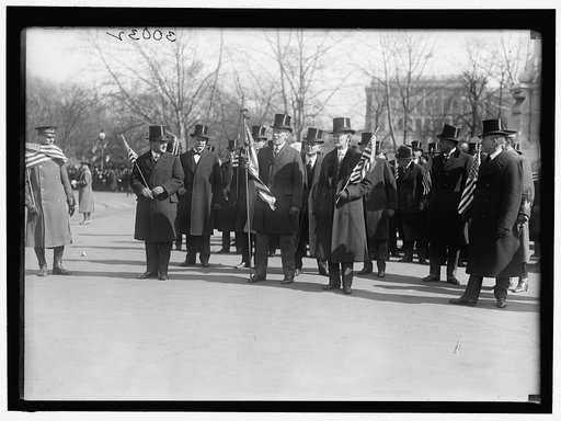 PARADES WELCOME HOME PARADE FOR PRESIDENT WILSON; HARPER, ROBERT N., D.C. BANKER; GUDE, WILLIAM F., OF D.C.