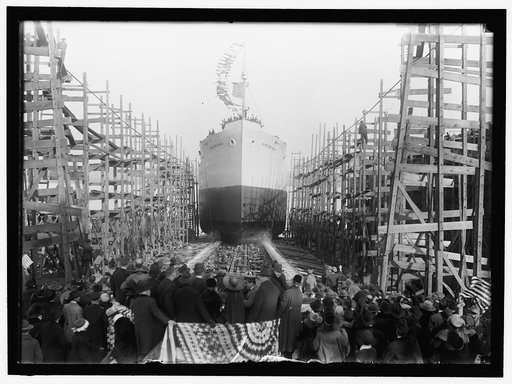 GUNSTON HALL, S.S. LAUNCHING. EMER. FLEET CORP.