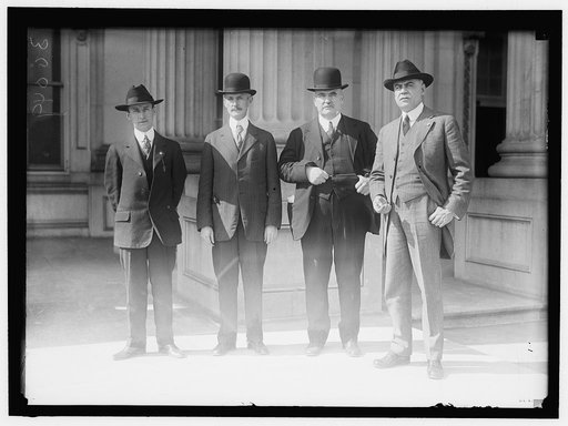 PAGE, WILLIAM TYLER. CLERK OF THE HOUSE. STAFF GROUP: FRANK COLLIER, POSTMASTER OF THE HOUSE; BERT KENNEDY, DOORKEEPER; JOSEPH ROGERS, SERGEANT-AT-ARMS; PAGE