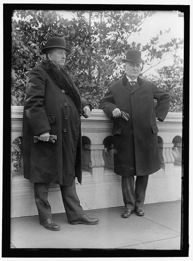 BAKER, JAMES MARION. SECRETARY OF THE U.S. SENATE. LEFT, WITH C.P. HIGGINS, SERGEANT-AT-ARMS
