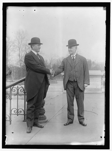 BAKER, JAMES MARION. SECRETARY OF THE U.S. SENATE. LEFT, WITH C.P. HIGGINS, SERGEANT-AT-ARMS