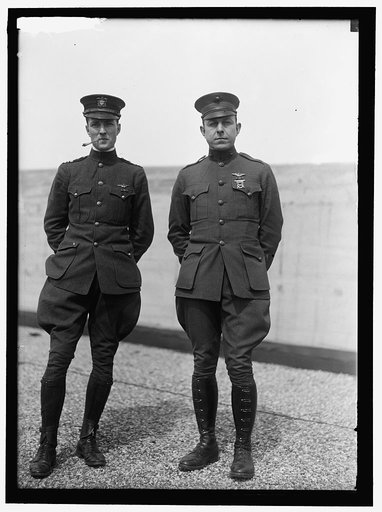 MARINE CORPS, U.S.N. RIGHT, MAJOR BERNARD L. SMITH, U.S.M.C. WITH LT. COMDR. RICHARD E. BYRD. TRANS-ATLANTIC FLIGHT