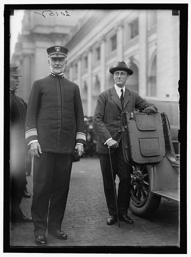 ROOSEVELT, FRANKLIN DELANO. WITH ADMIRAL SIMS
