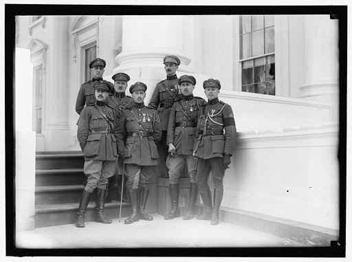 BELGIAN OFFICIALS. SOLDIERS AT WHITE HOUSE