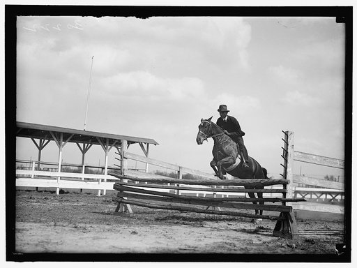 HORSE SHOWS. MELVIN C. HAZEN AT HORSE SHOW GROUNDS