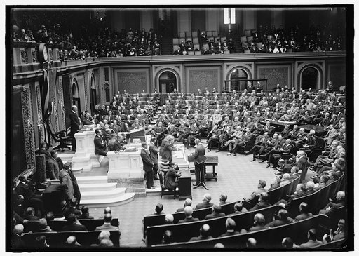 CONGRESS, U.S. OPENING OF CONGRESS, MAY, 1919