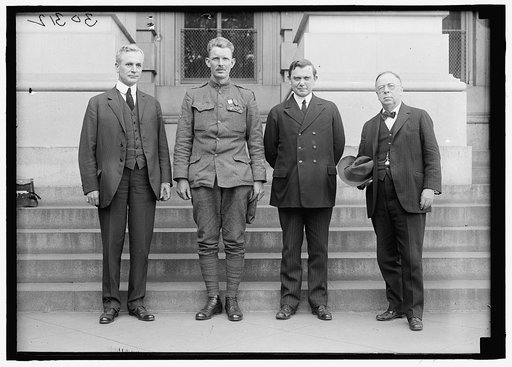 YORK, ALVIN. SGT., U.S.A.: REP. HULL OF TN; SGT. YORK; SEN. McKELLAR; SEN. CHAMBERLAIN