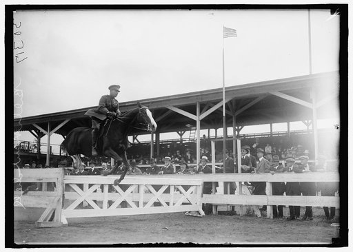 HORSE SHOWS. BRIG. GEN. BILLY MITCHELL, JUMPING