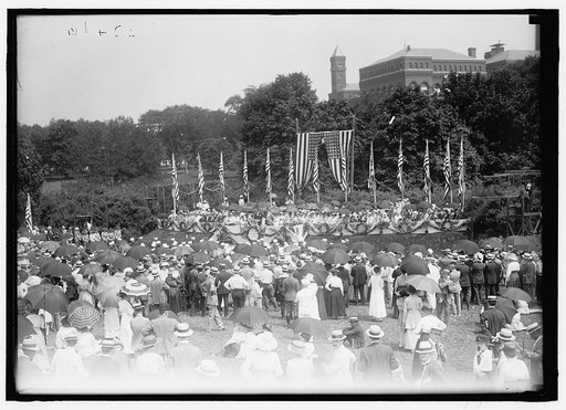 FLAG DAY. GENERAL VIEW OF EXERCISES, SYLVAN THEATRE
