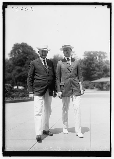 HENDERSON, CHARLES BELKNAP. SENATOR FROM NEVADA, 1918-1921. RIGHT, WITH SENATOR WESLEY L. JONES, REP. FROM WASHINGTON, 1899 - 1909; SENATOR, 1909-