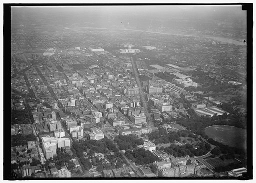 CAPITOL, U.S. VISTA, WHITE HOUSE TO CAPITOL, FROM AIR
