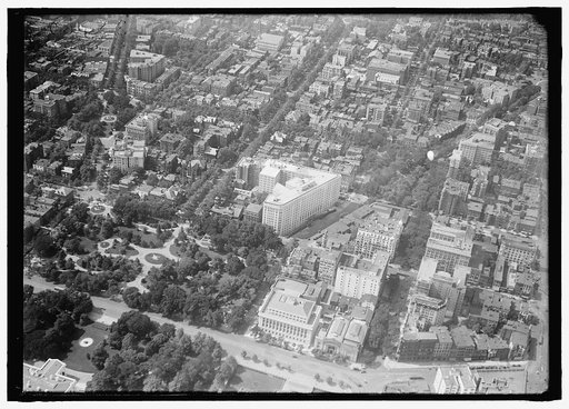 WASHINGTON, D.C., DOWNTOWN. VIEW FROM AIR