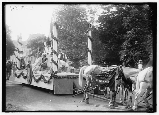 FOURTH OF JULY PARADES. FLOAT: SERBS, CROATS, AND SLOVENES