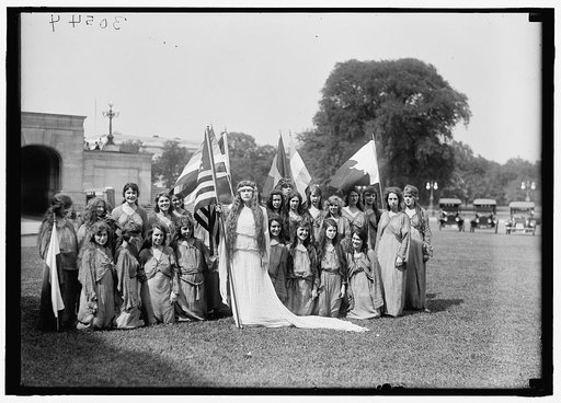 FOURTH OF JULY. TABLEAU ON ELLIPSE: 'LIBERTY,' 'COLUMBIA,' AND DANCERS
